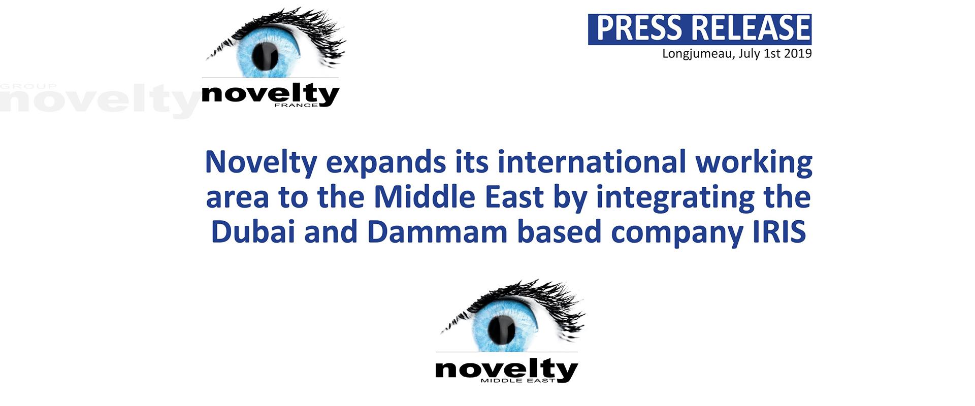 Visuel Novelty expands its international working area to the Middle East by integrating the Dubai and Dammam based company IRIS